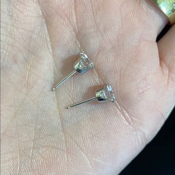 CZ Stud Earrings - Picture 6 of 6